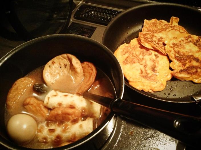Japanese Oden and Kimchi Pancakes